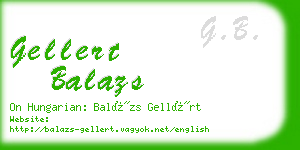 gellert balazs business card